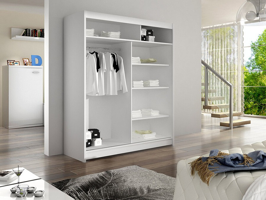 Armoire Closico Vastor V (Blanc + Chêne Artisan)