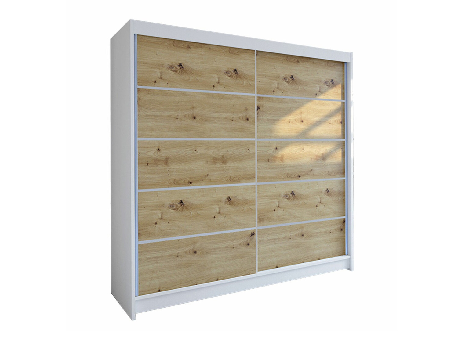 Armoire Closico Cavaris IV (Blanc + Chêne Artisan)