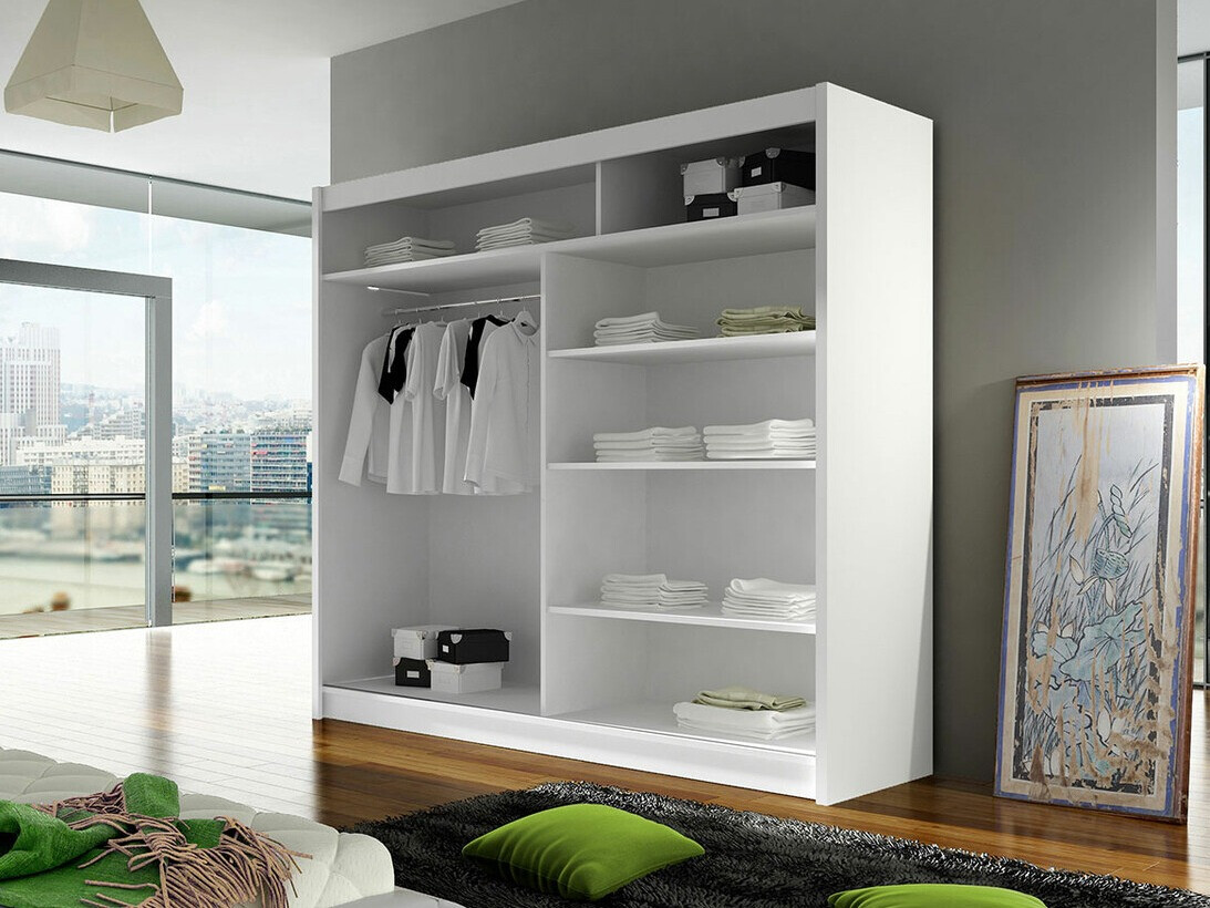 Armoire Closico Cavaris IV (Blanc + Chêne Artisan)