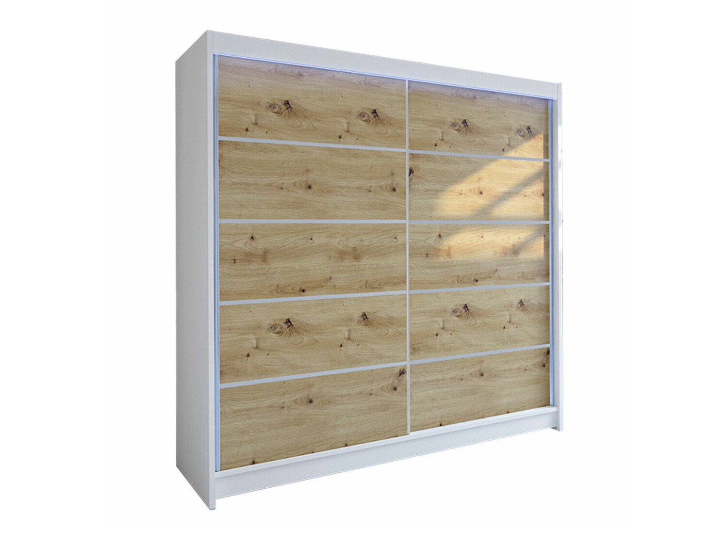 Armoire Closico Cavaris IV (Blanc + Chêne Artisan)