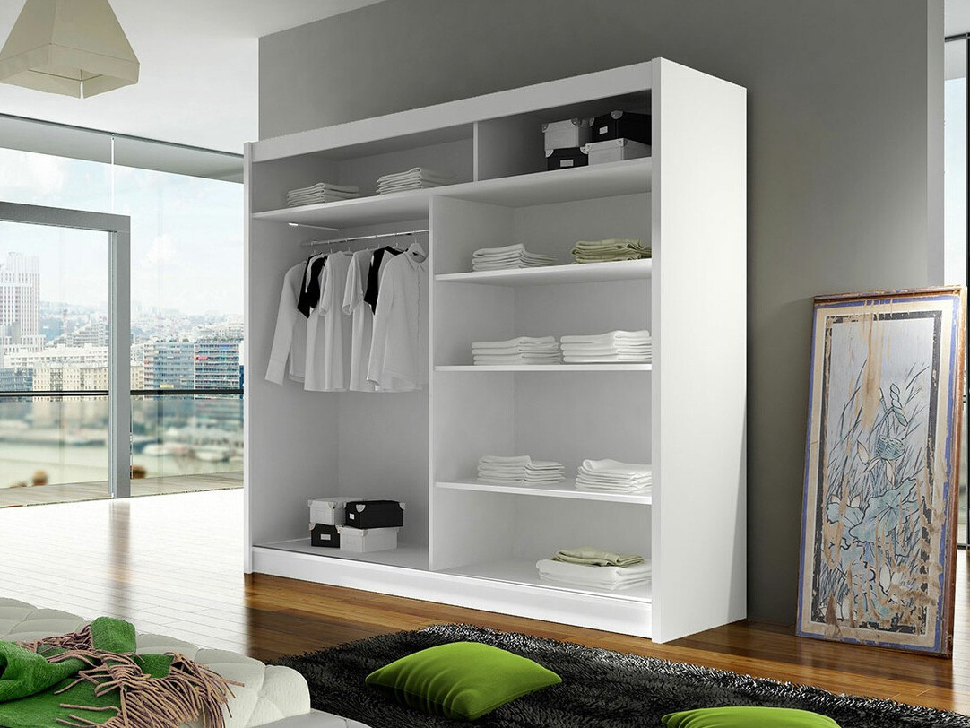 Armoire Closico Cavaris V (Blanc + Chêne Artisan)