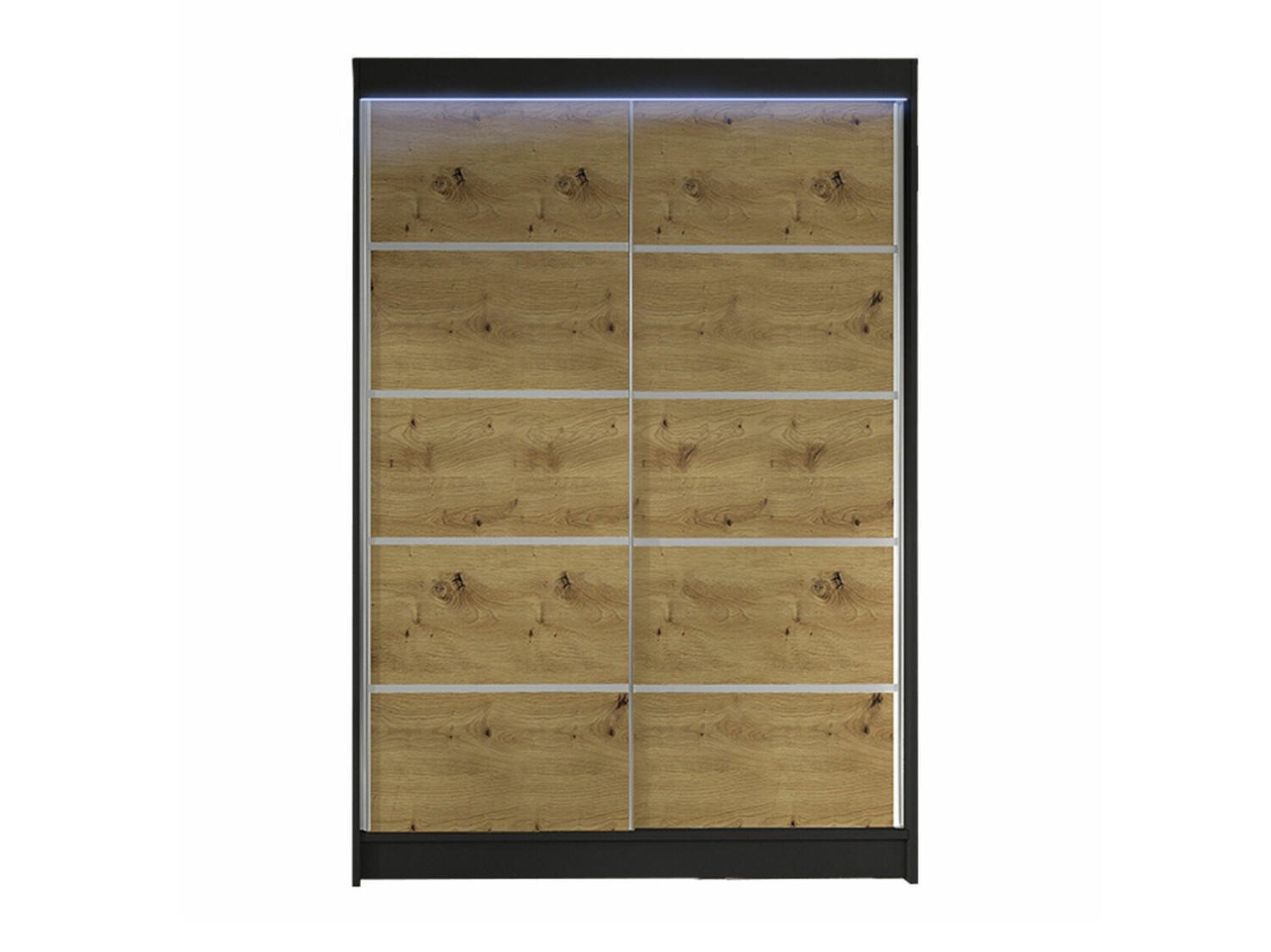 Armoire Closico Salvor IV (Noir + Chêne Artisan)