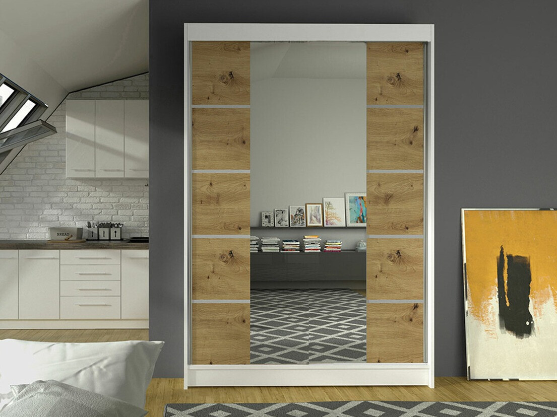 Armoire Closico Salvor V (Blanc + Chêne Artisan)