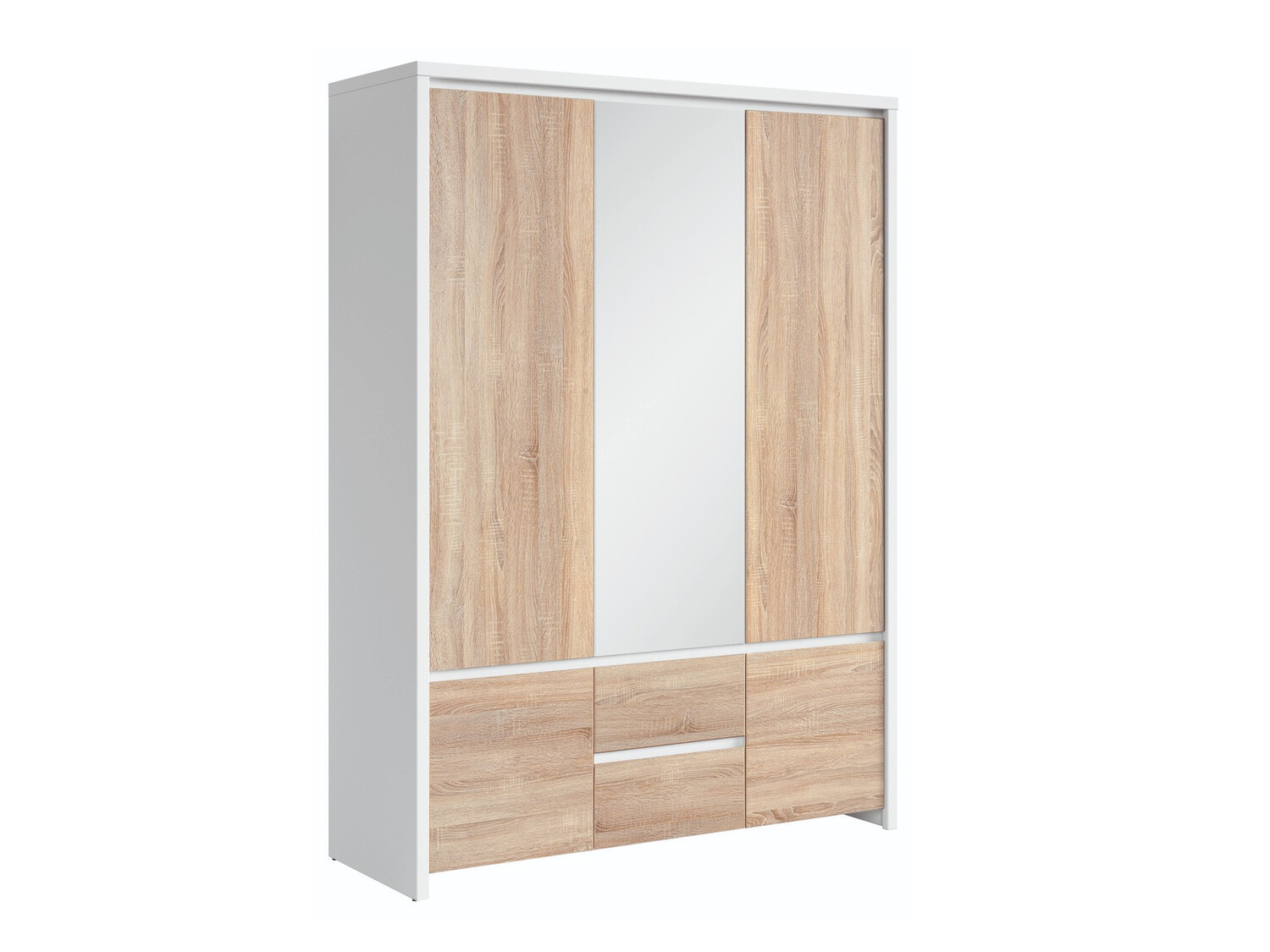 Armoire Nolroma 118 (Blanc + Sonoma chêne)