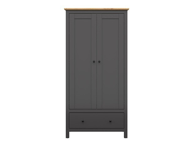 Armoire Sordoro 119 (Graphite + Chêne Artisan)