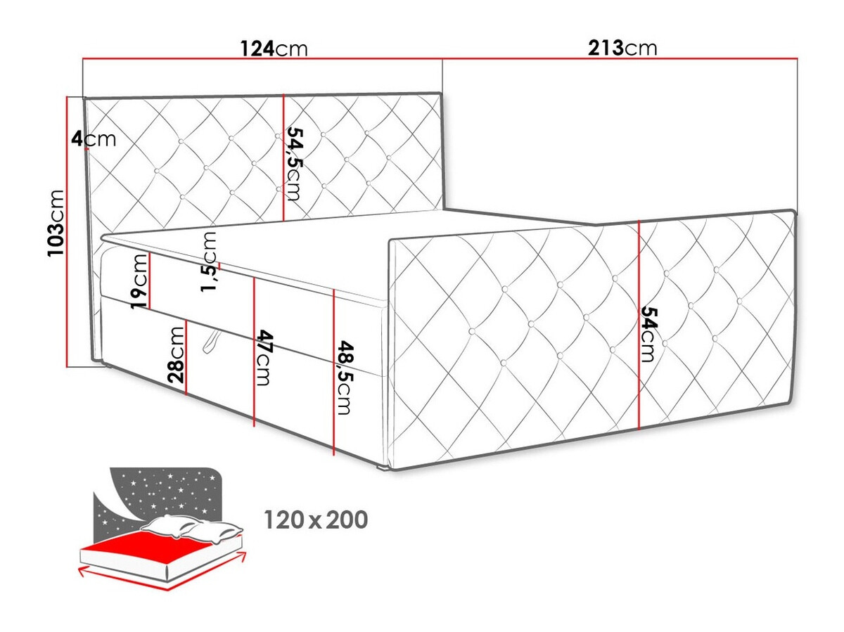 Lit boxspring Carmen (Amor Velvet 4308)