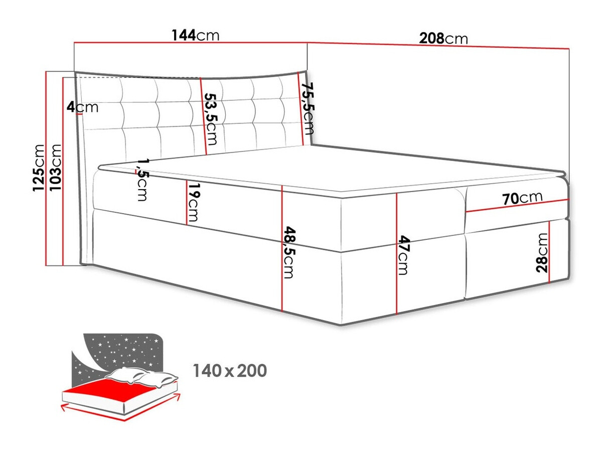 Lit boxspring Insula (Kronos 07)