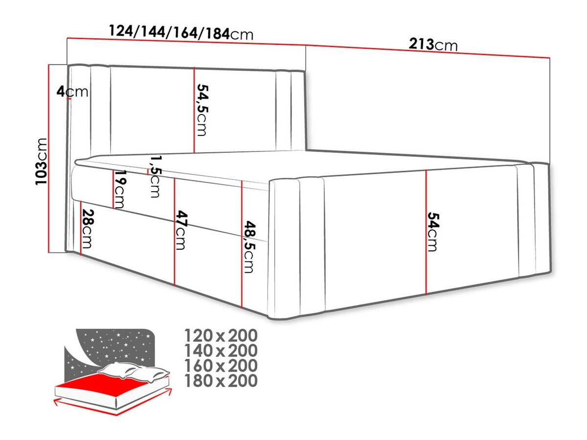 Lit boxspring Mel (Amor Velvet 4320)