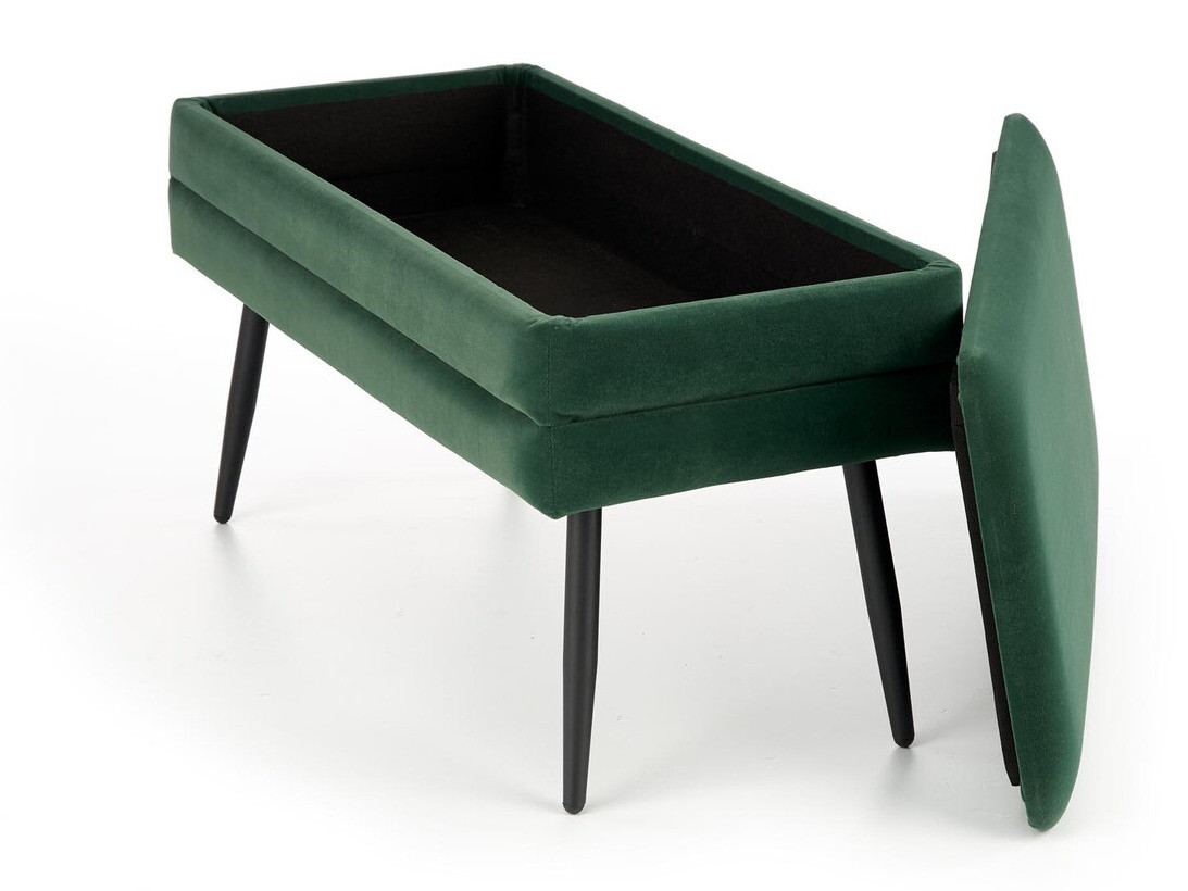 Banc rembourré Houston 1255 (Vert foncé + Noir)