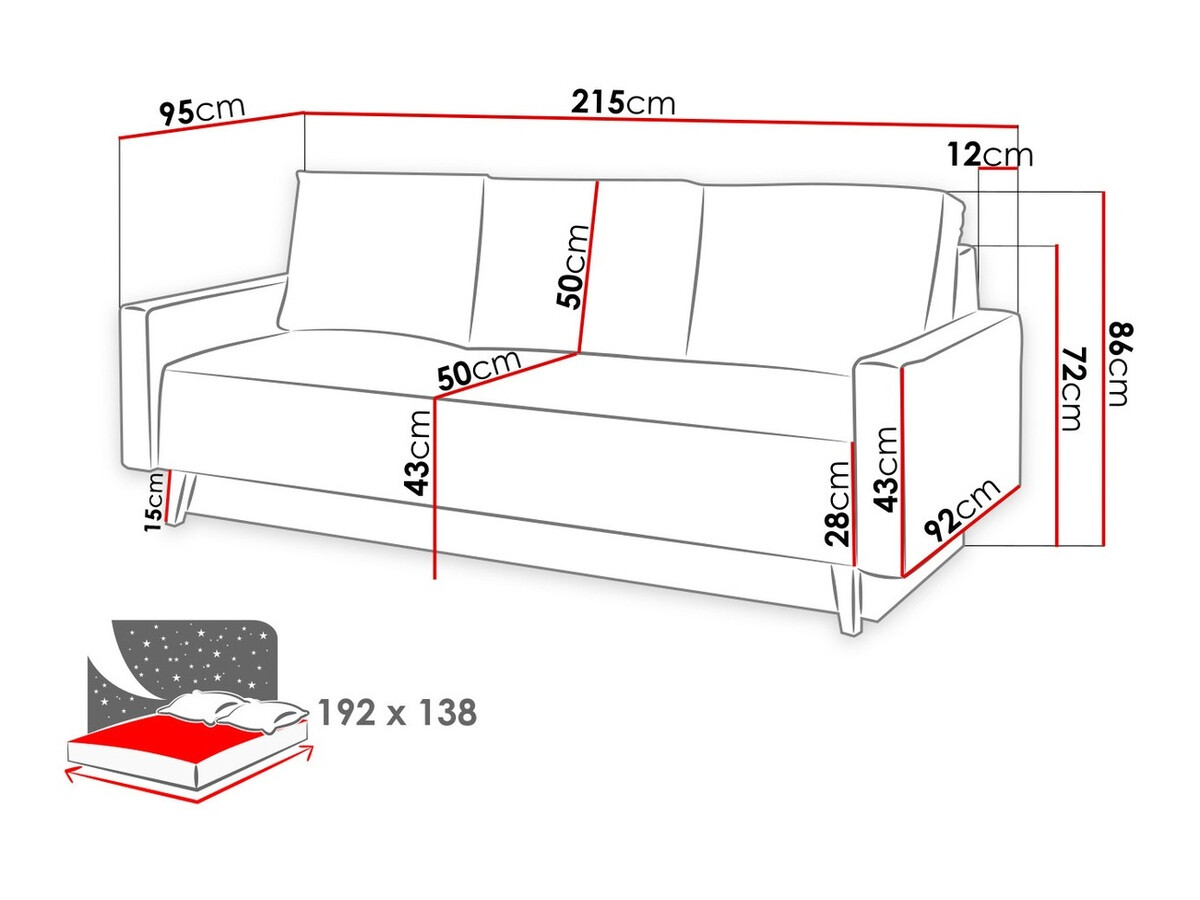 Canapé convertible Delbene 101 (Moric 06)