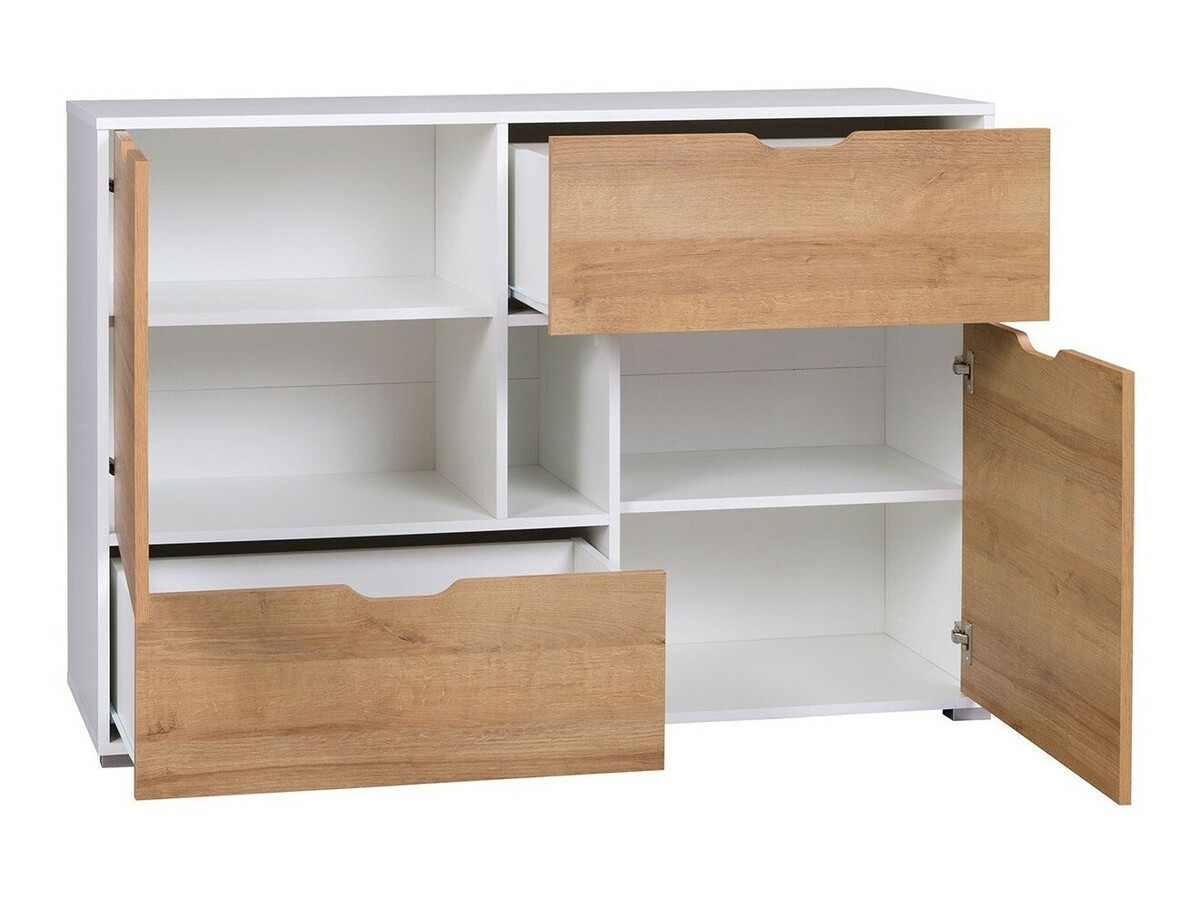 Ensemble de salon Providence H116 (Blanc + Chêne doré)