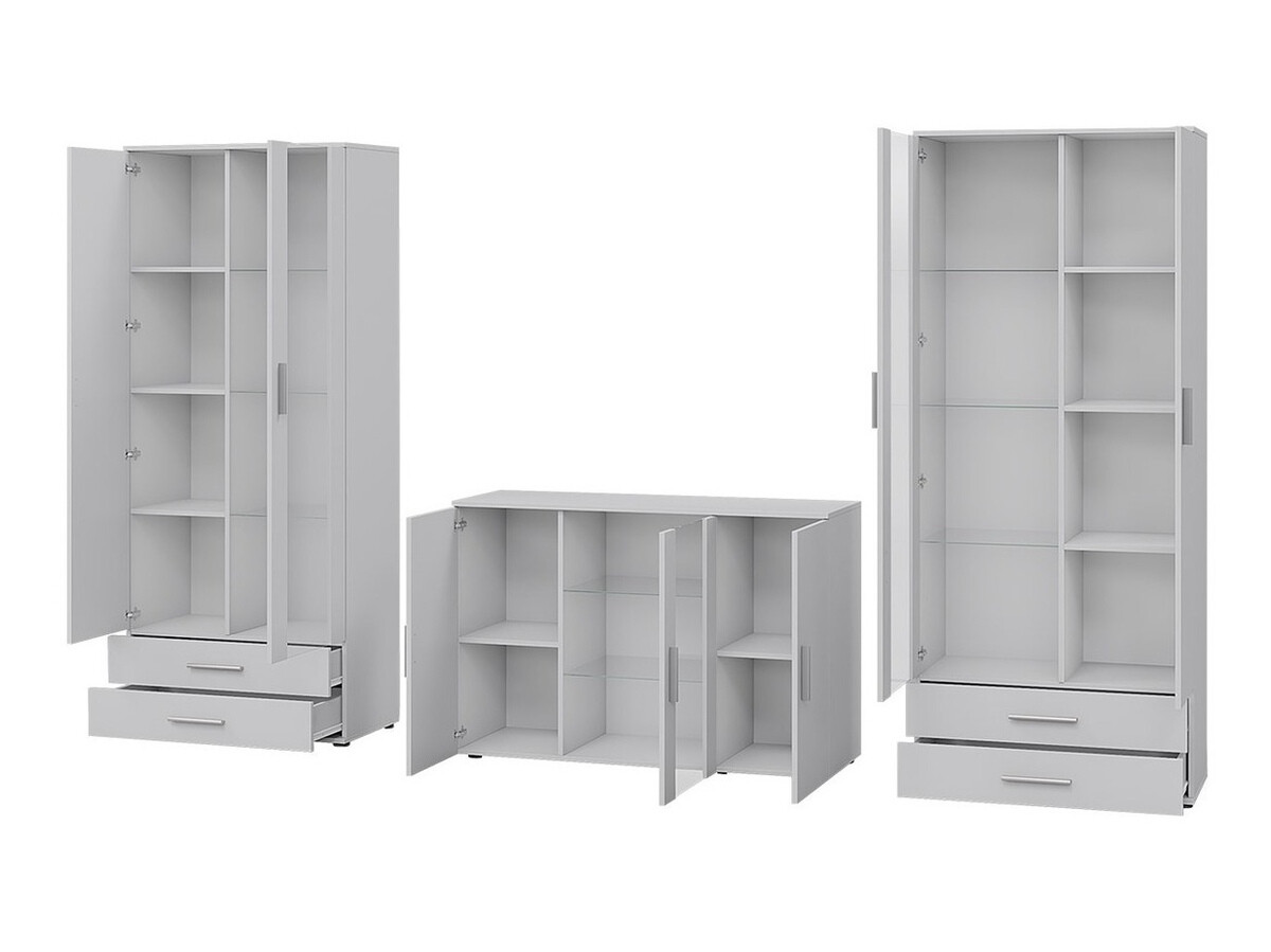 Ensemble de salon Tornola 111 (Blanc + Blanc brillant)