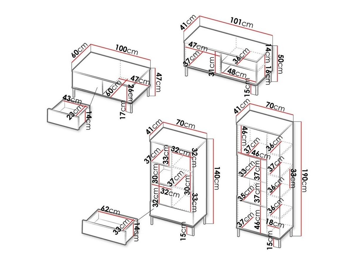 Ensemble de salon Lomsore 109 (Noir)