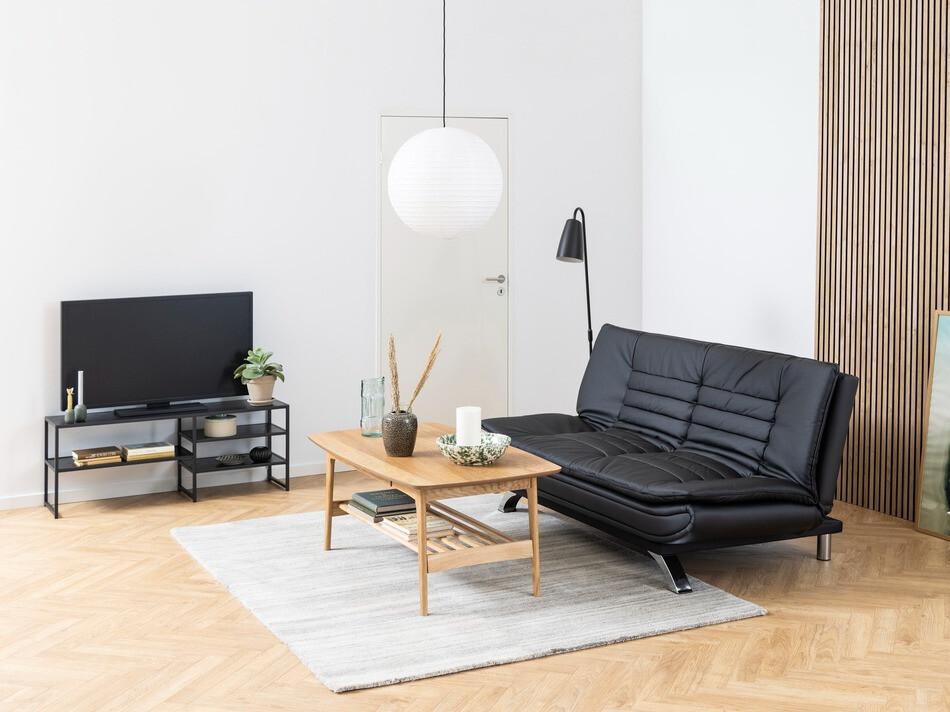 Meuble TV Norsica Sevferi 135 (Cendre noire + Noir)