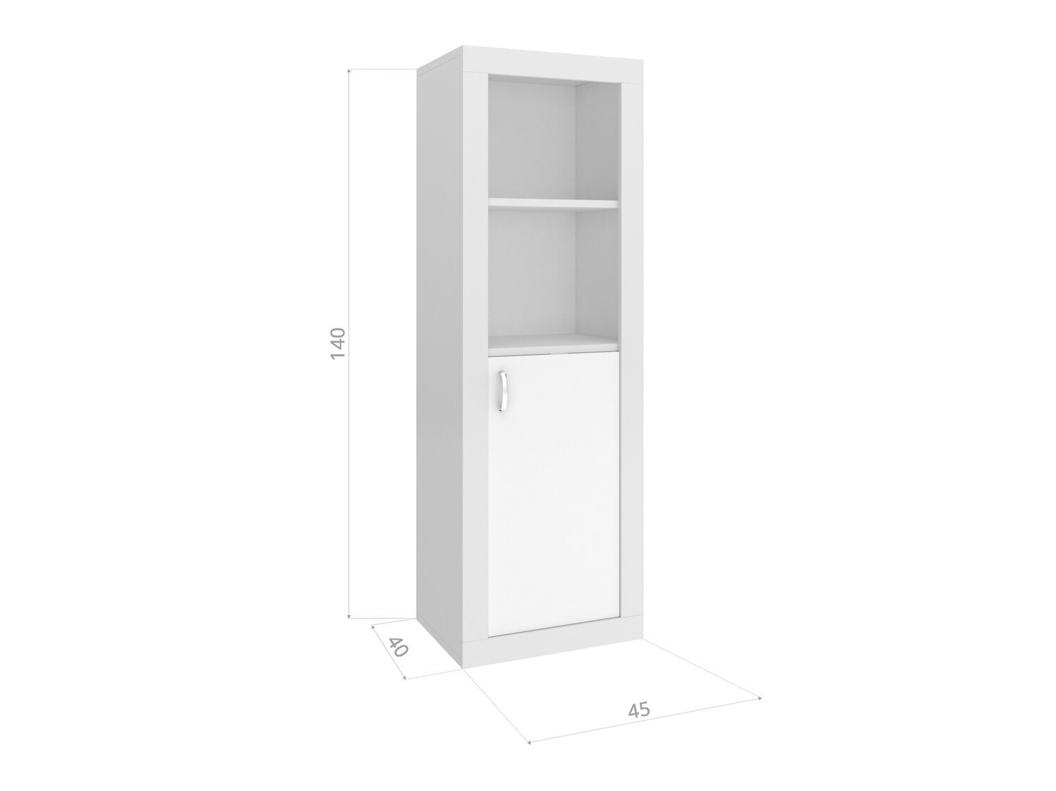 Étagère Tentive 105 (Blanc + Gris)