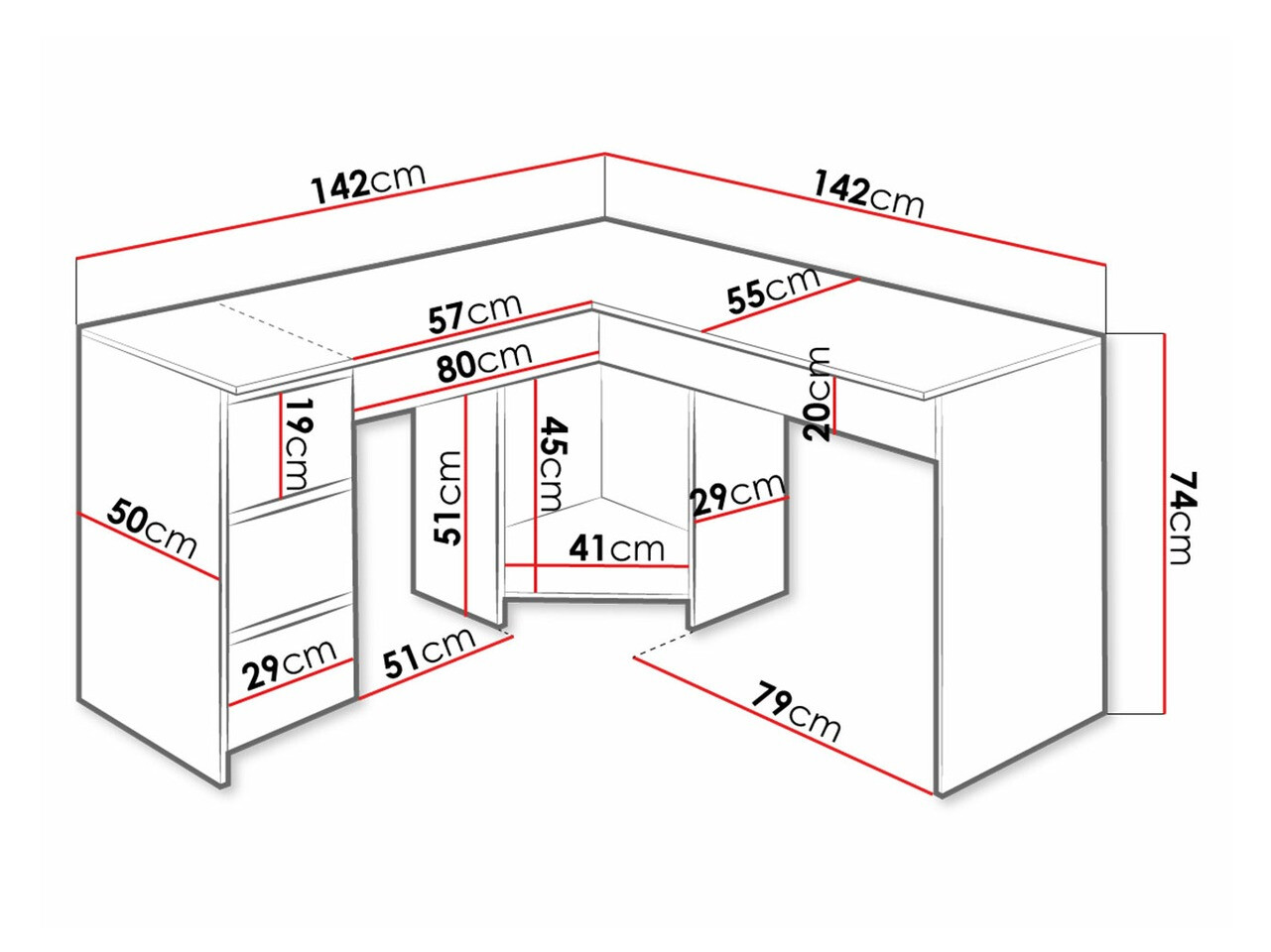 Bureau d'angle Comfivo Insuler