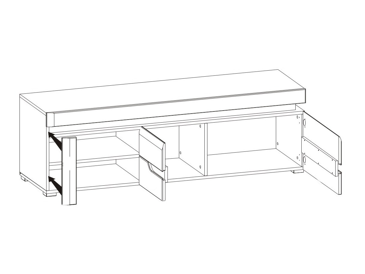 Meuble TV Revelmi 101 (Blanc brillant + Blanc)