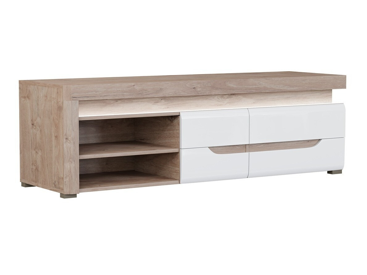Meuble TV Revelmi 101 (Chêne + Blanc brillant)