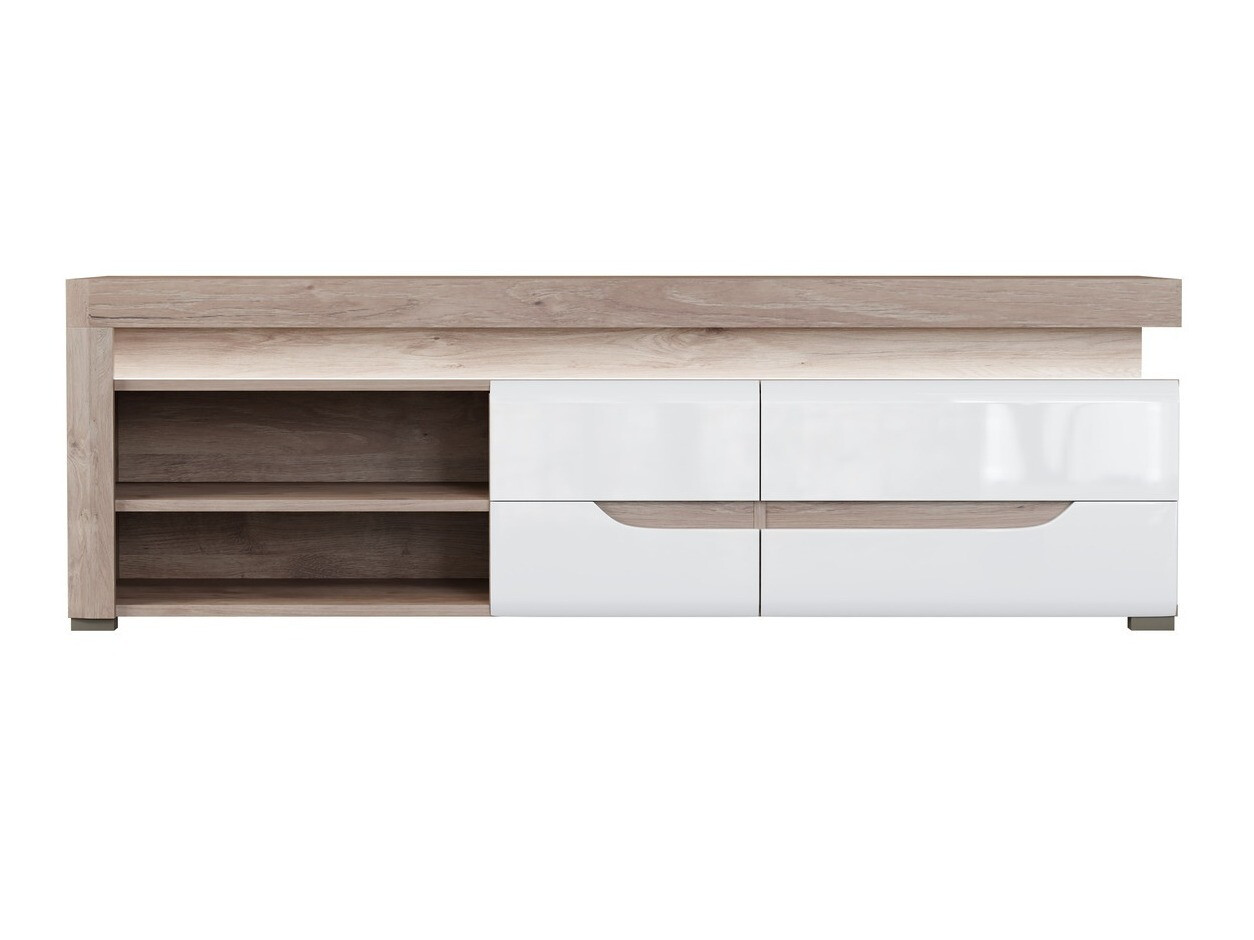 Meuble TV Revelmi 101 (Chêne + Blanc brillant)