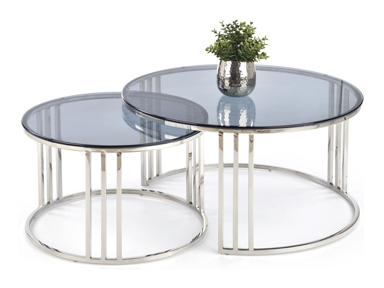 Ensemble tables basses Houston 1503 (Argent)