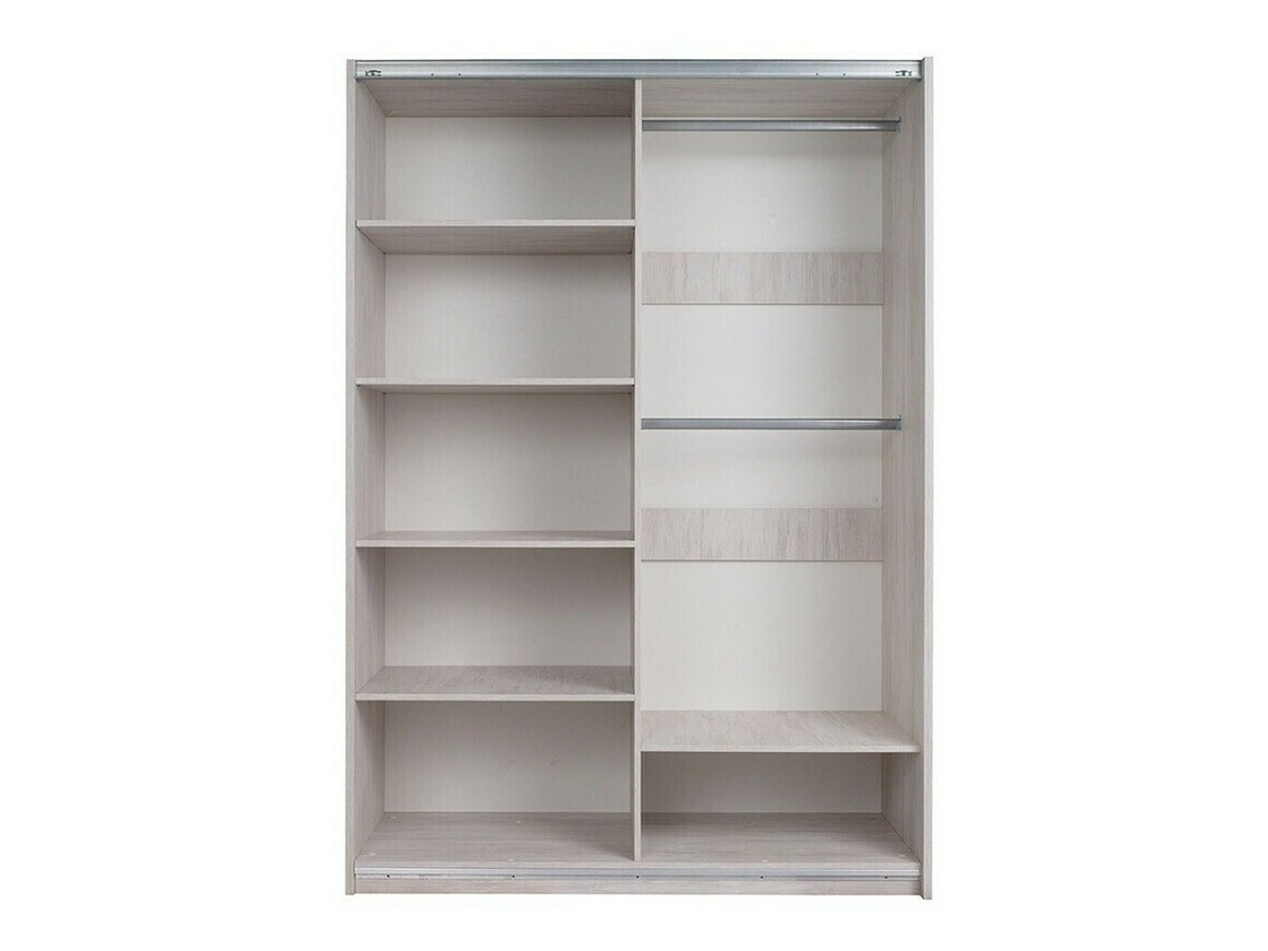 Armoire Fivelbo 109 (Chêne blanchi + Graphite brillant)