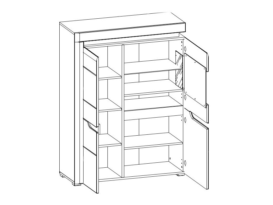 Buffet Revelmi 104 (Blanc brillant + Blanc)