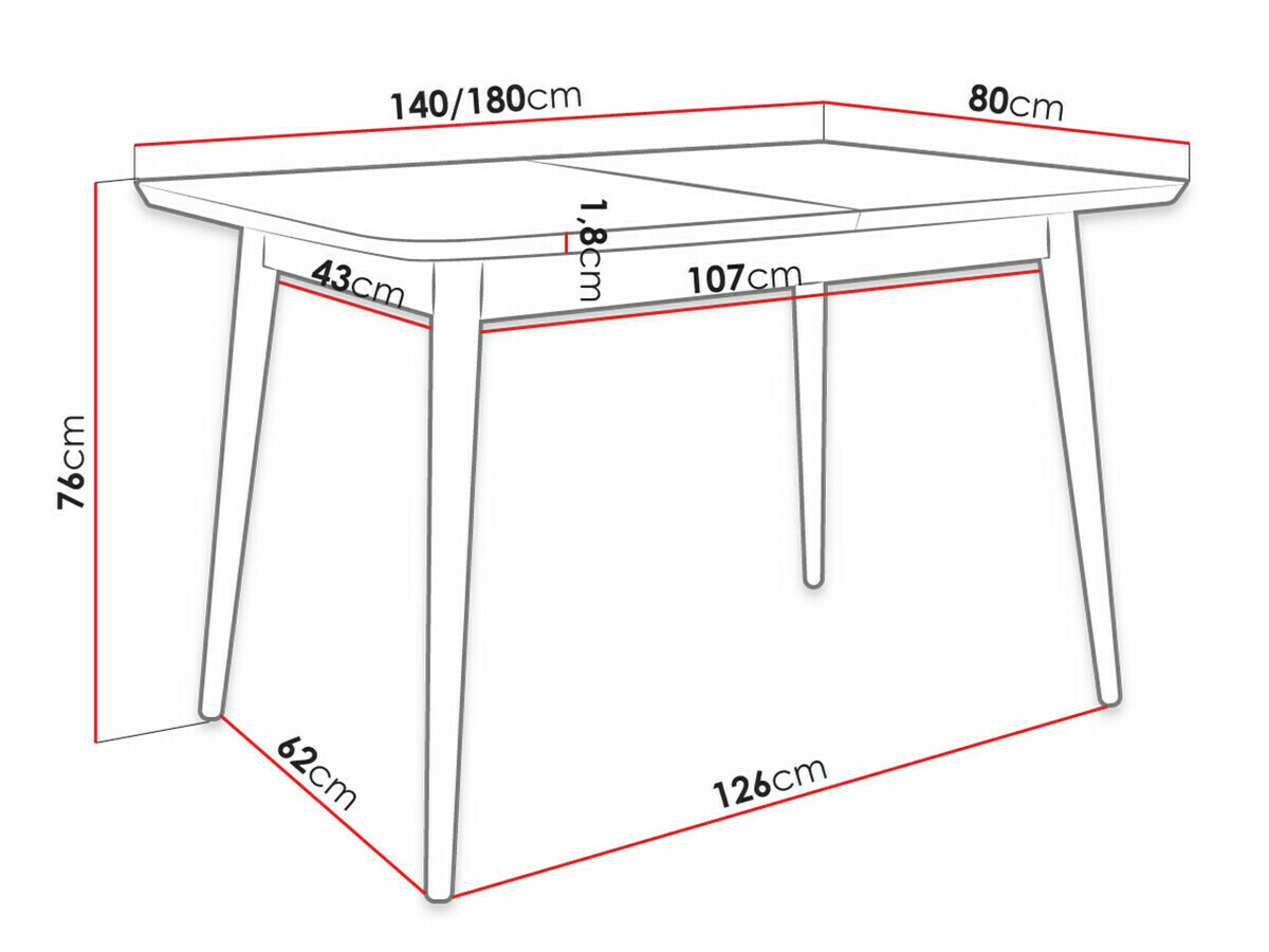 Salle à manger complète Racine 125 (Marron)