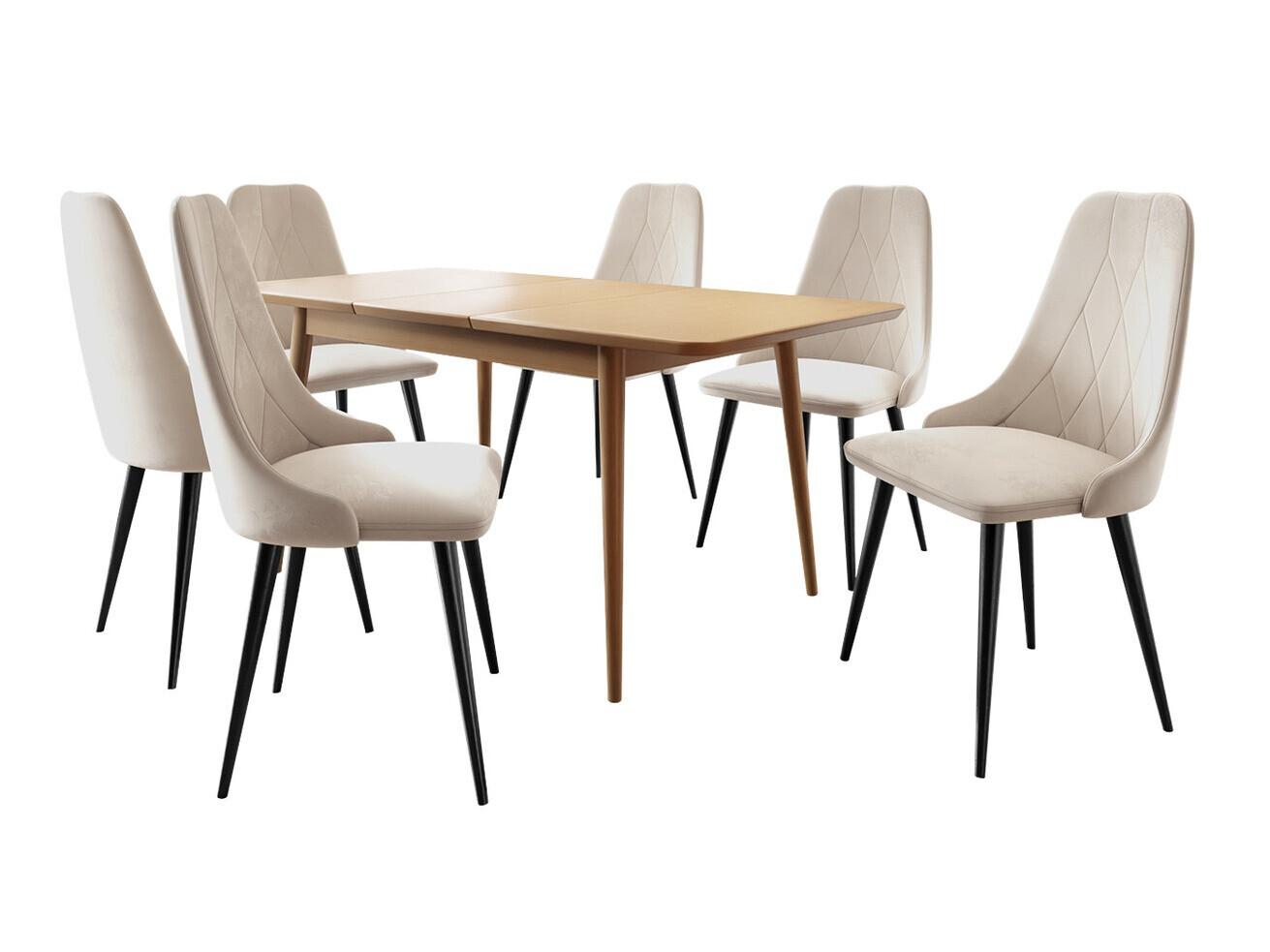 Salle à manger complète Racine 125 (Marron)