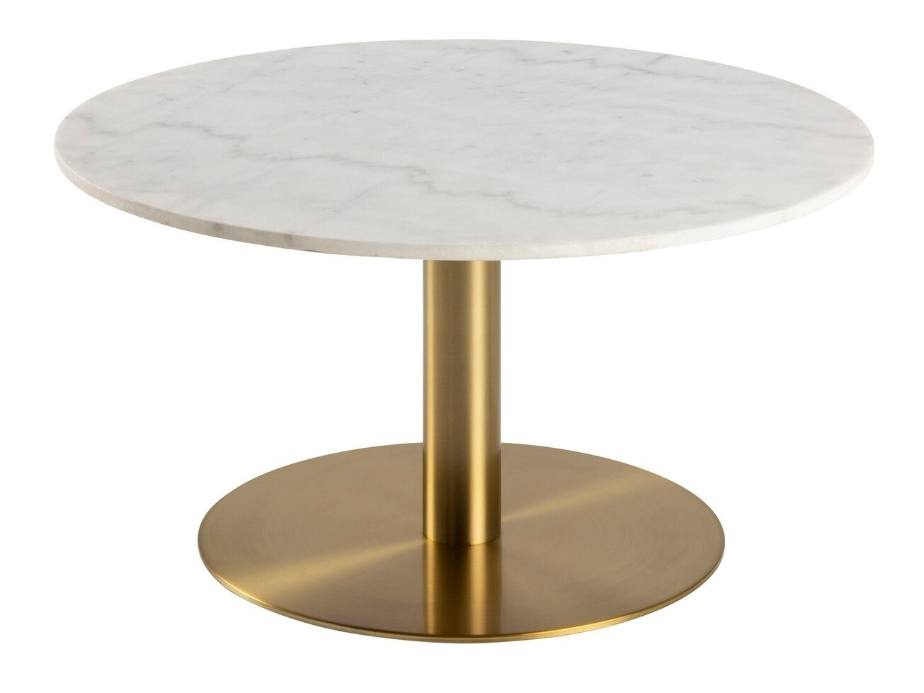 Table basse Norsica 425 (Doré + Marbre blanc)