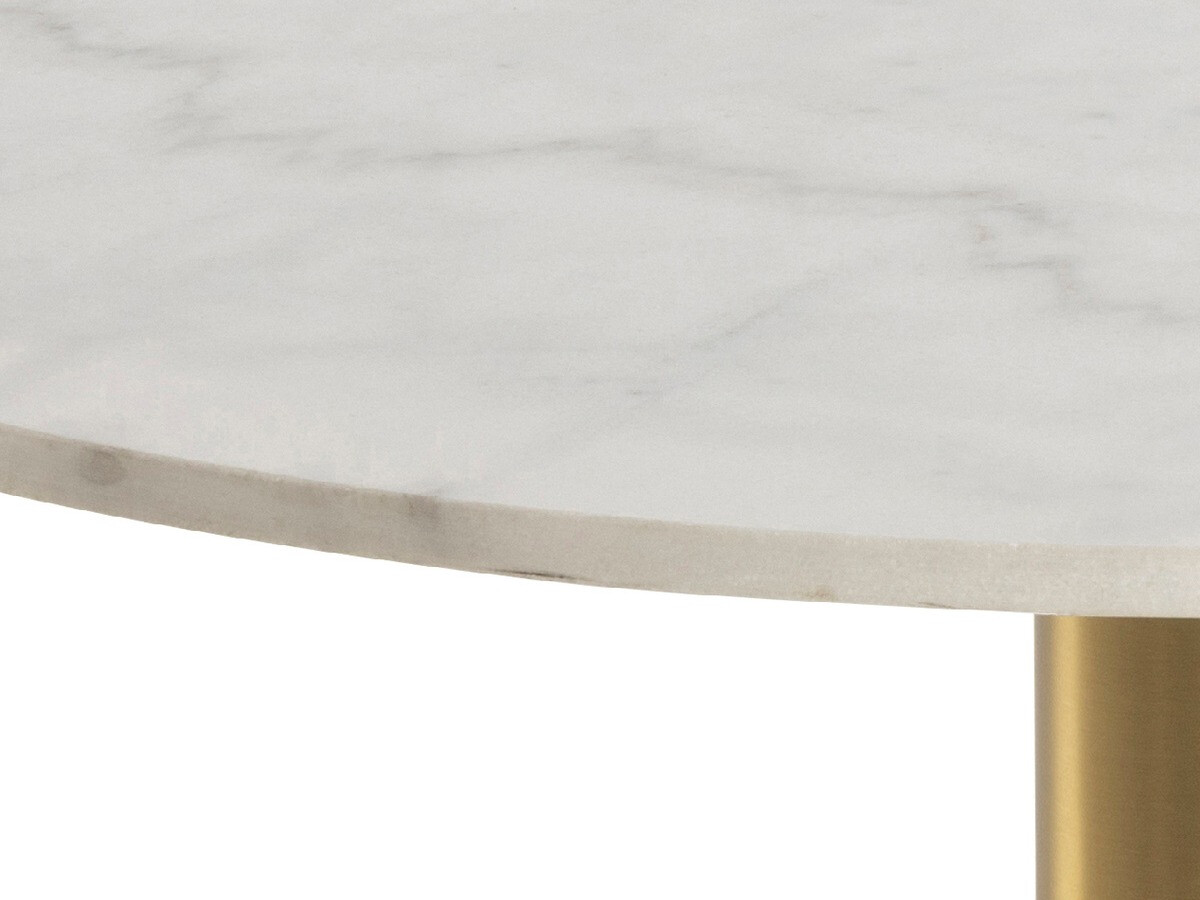 Table basse Norsica 425 (Doré + Marbre blanc)
