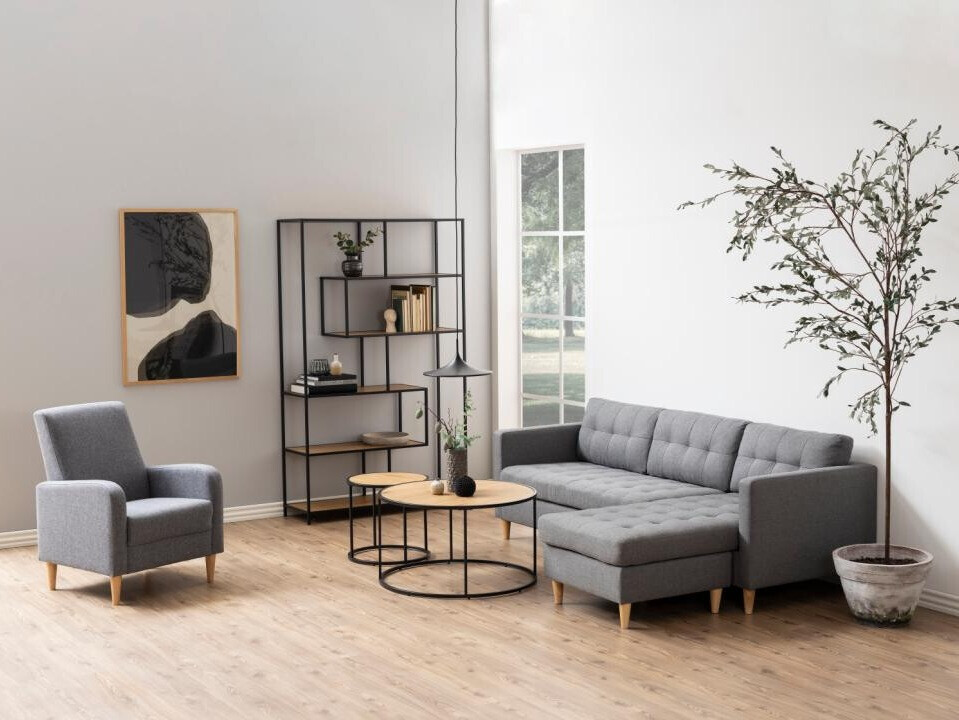 Table basse Norsica Sevferi 188 (Noir + Chêne sauvage)