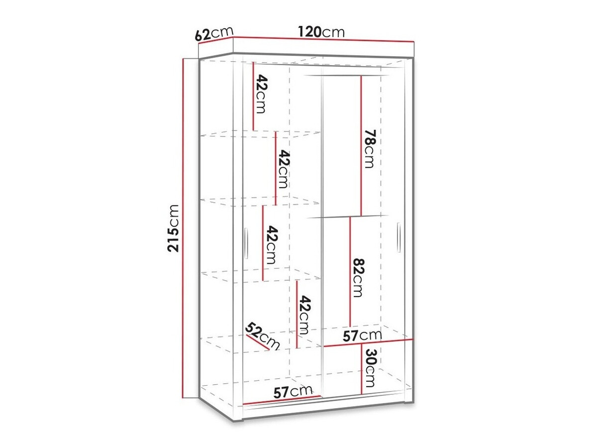 Armoire Catromi 102 (Chêne Artisan)