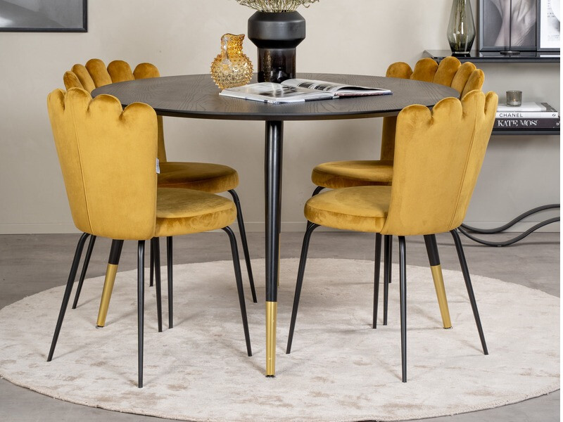 Table Dallas 104 (Noir + Laiton)