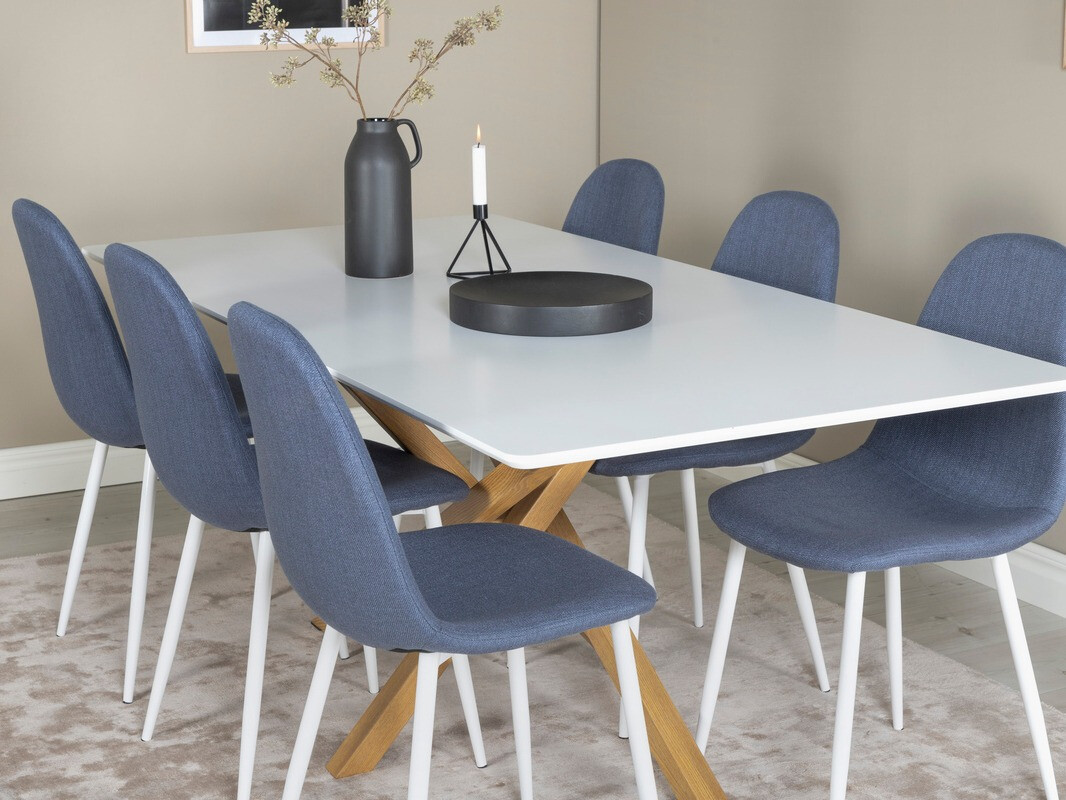 Table Dallas 193 (Blanc + chêne)