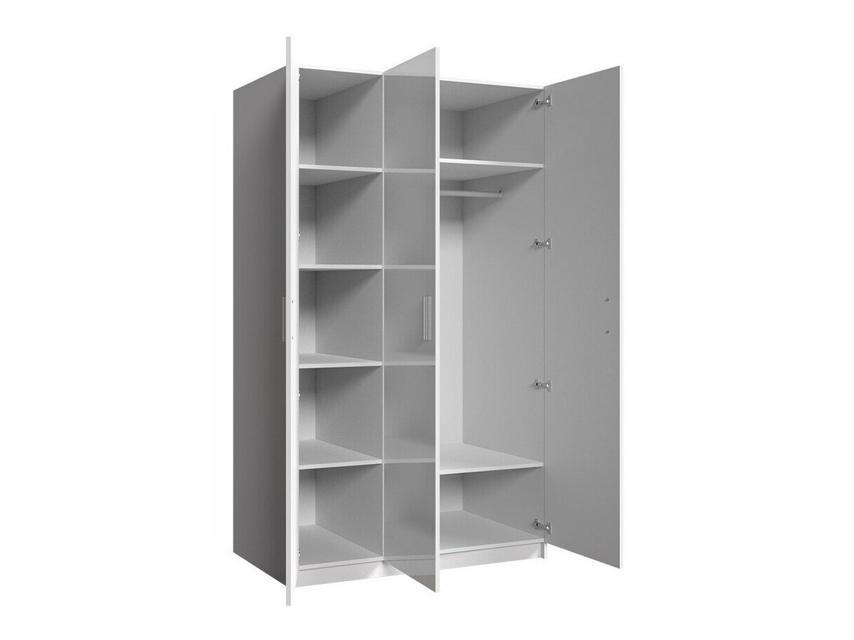 Armoire Campus (Blanc + Blanc brillant + Rose brillant)