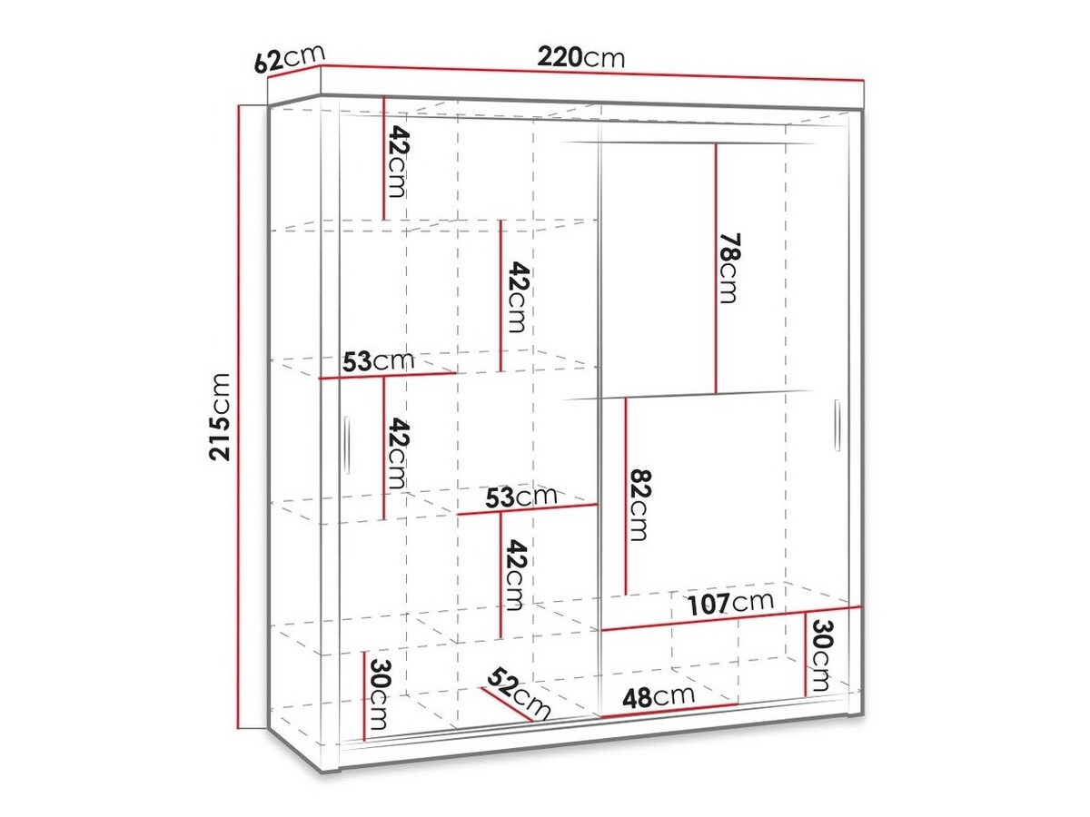 Armoire Catromi 109 (Chêne Artisan)