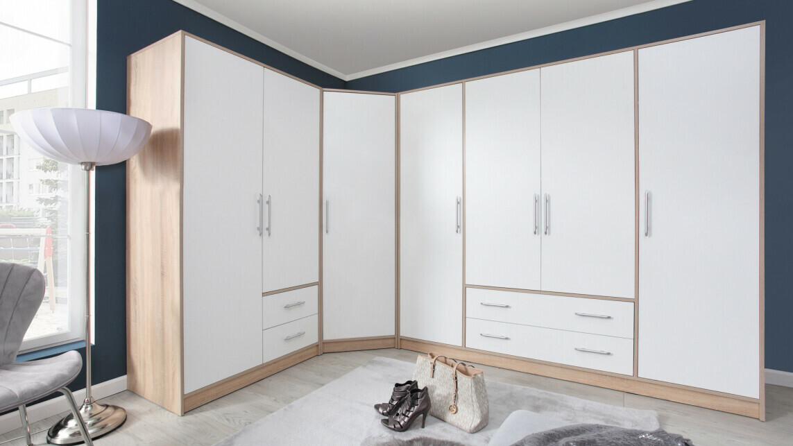 Armoire Cavmero 100 (Sonoma chêne + Blanc)
