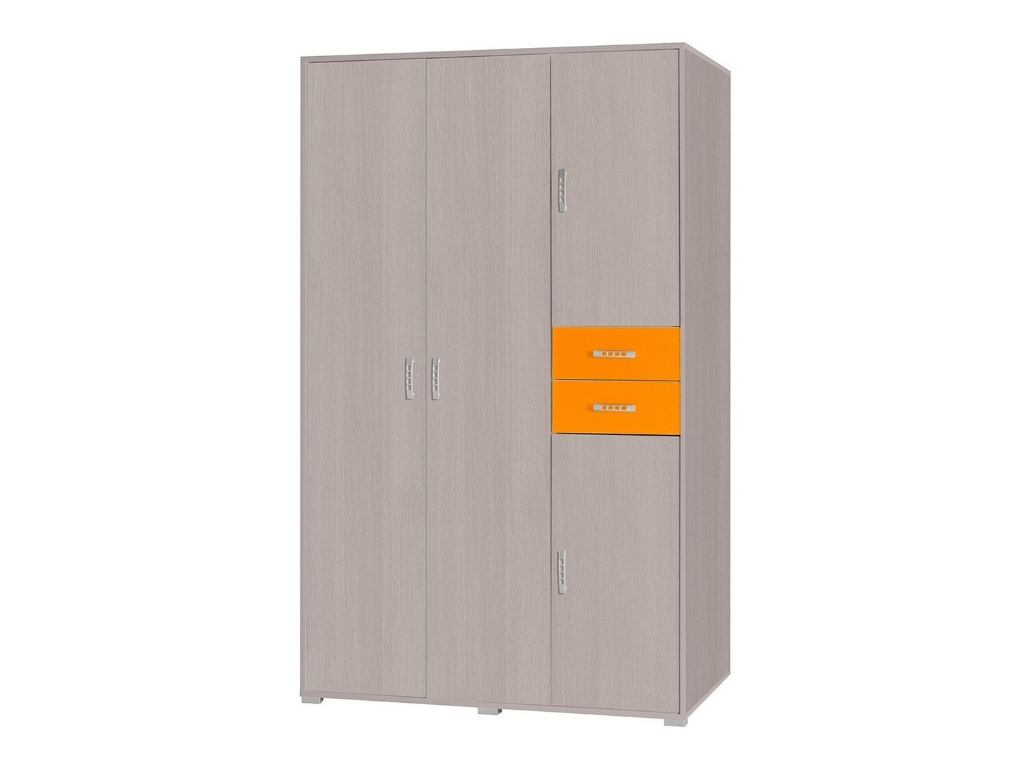 Armoire Toledo B100 (Frêne + Orange)