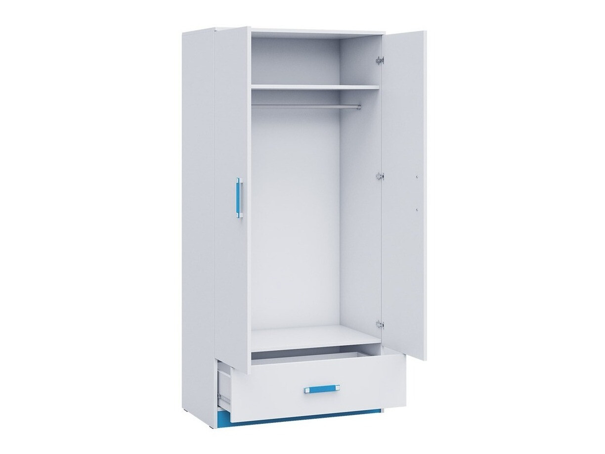 Armoire Sorviru 103 (Blanc + Turquoise)