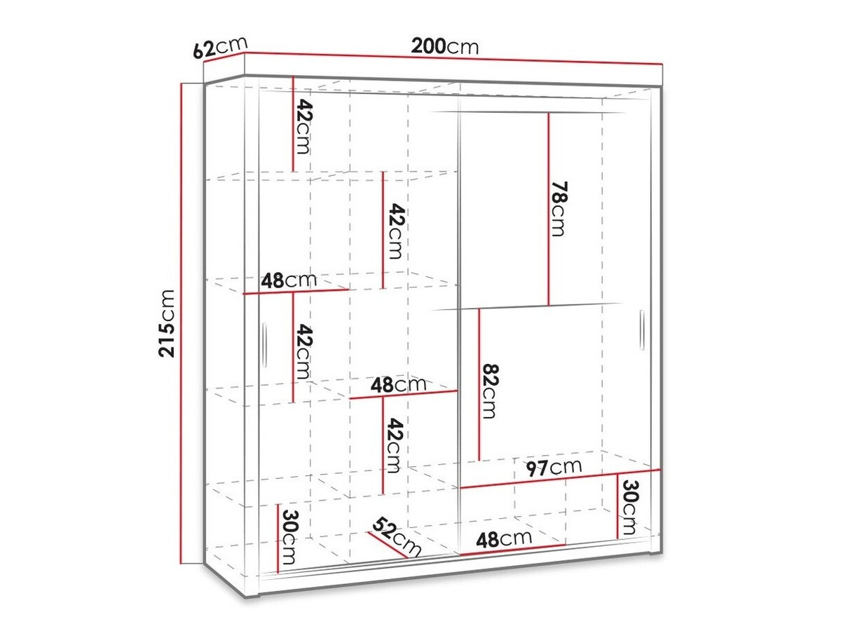 Armoire Catromi 107 (Chêne Artisan)