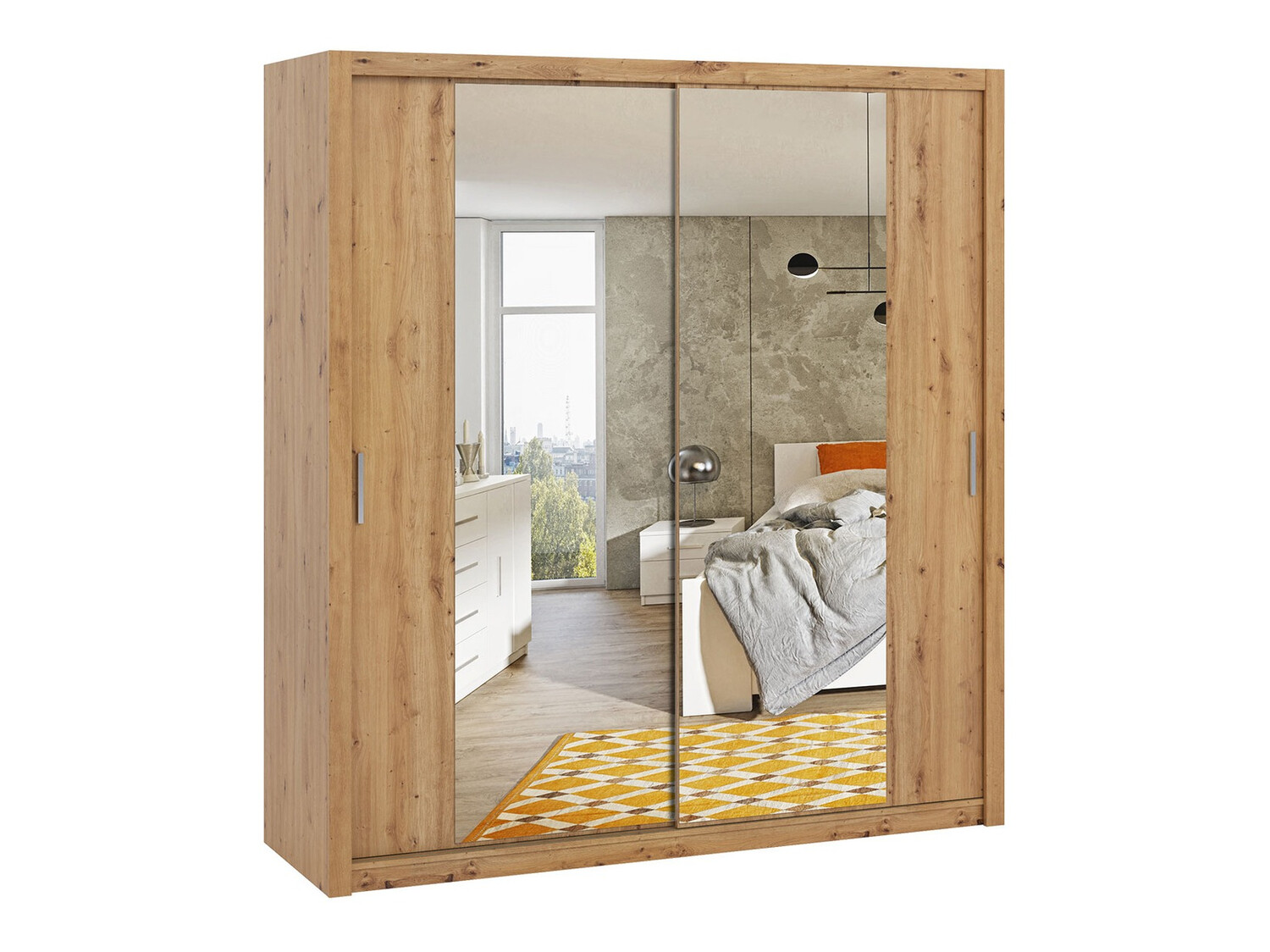 Armoire Catromi 108 (Chêne Artisan)