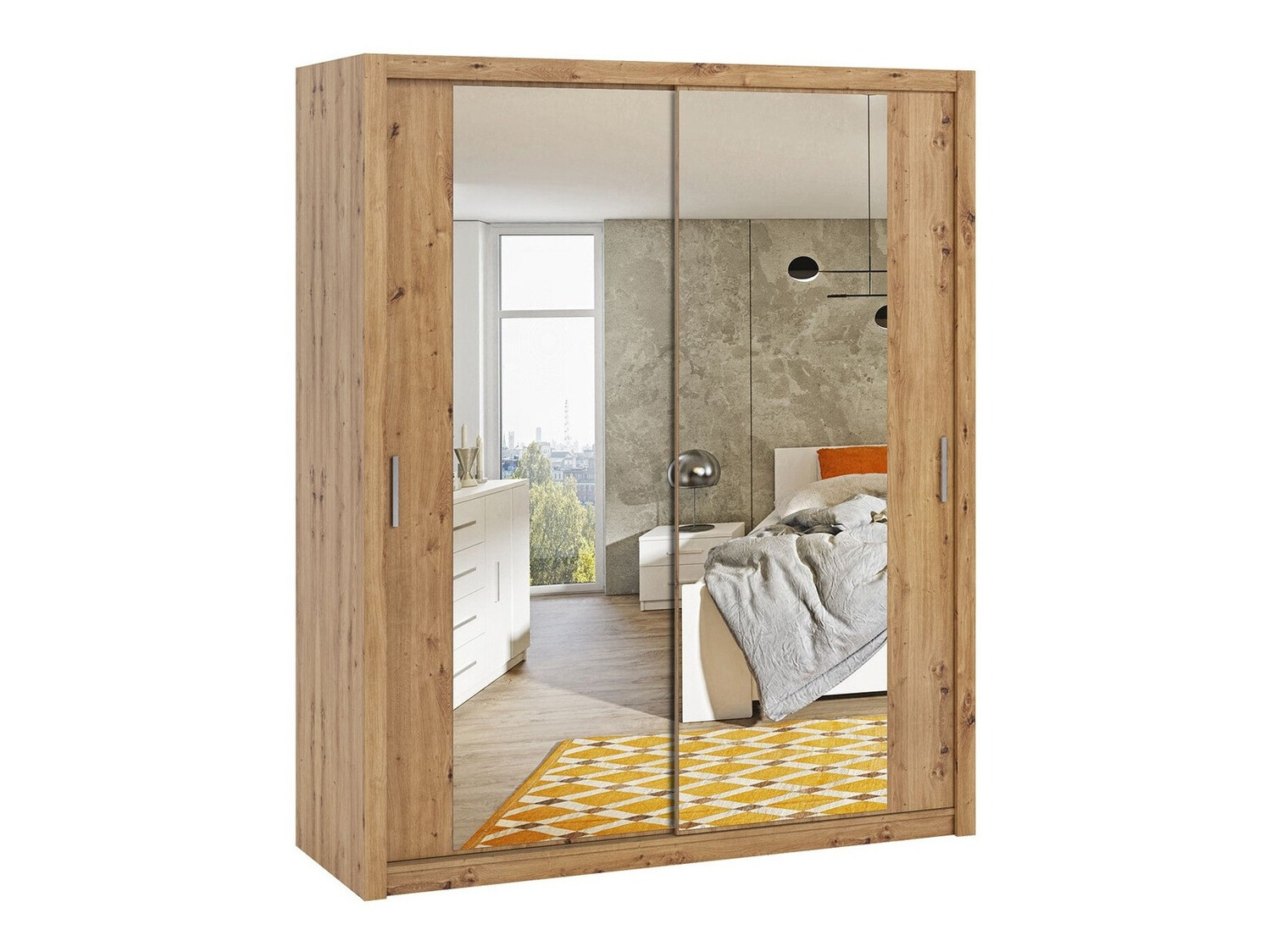 Armoire Catromi 119 (Chêne Artisan)