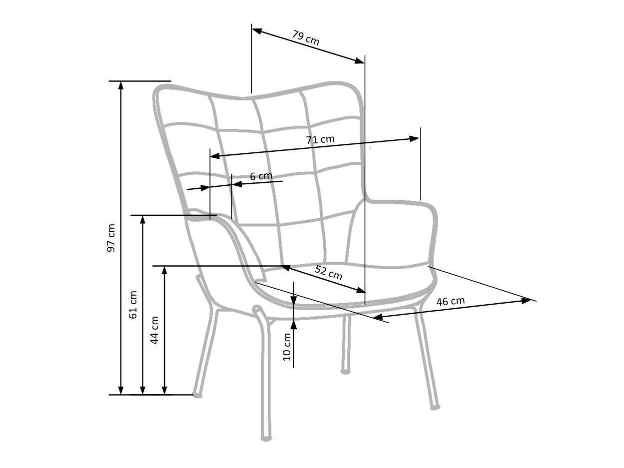Fauteuil Houston 868 (Gris)