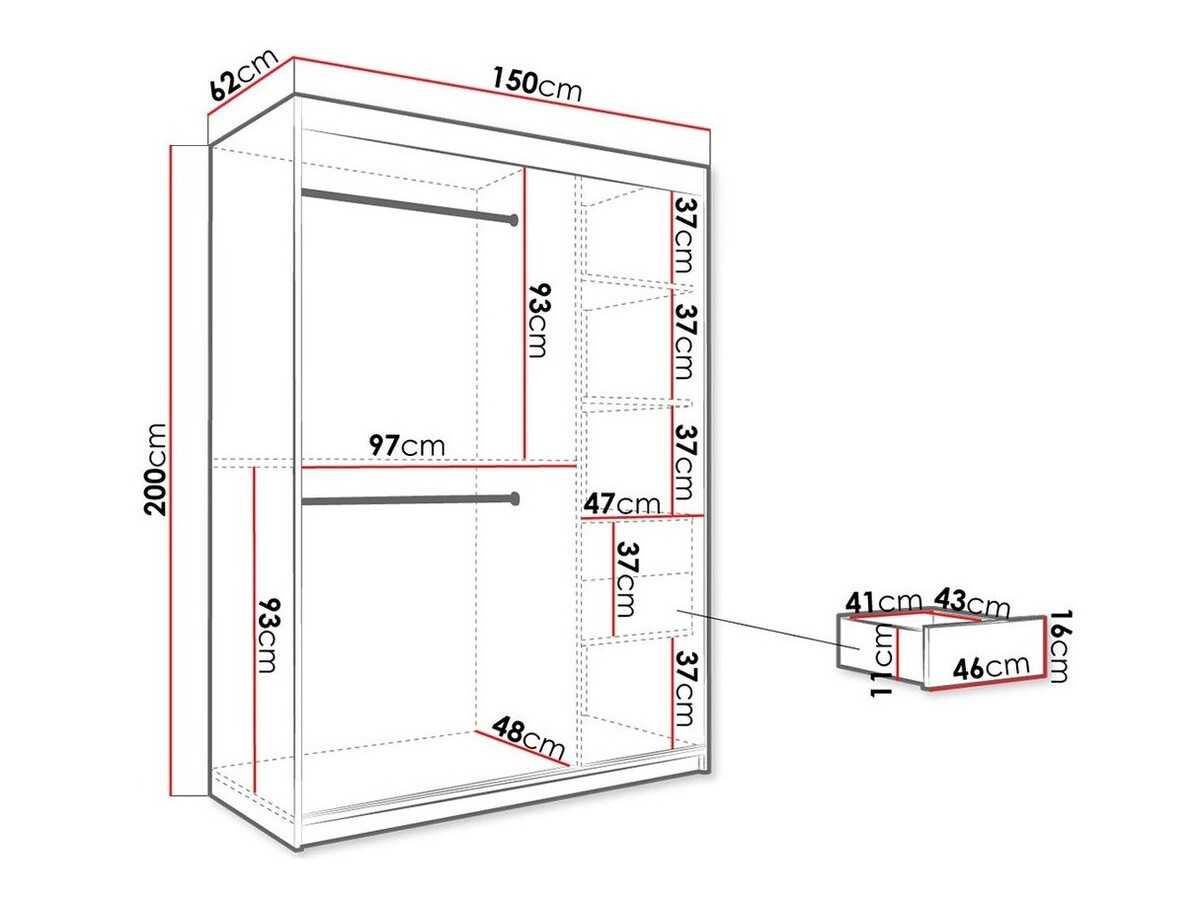 Armoire Hartford 254 (Mat blanc + Marbre blanc)