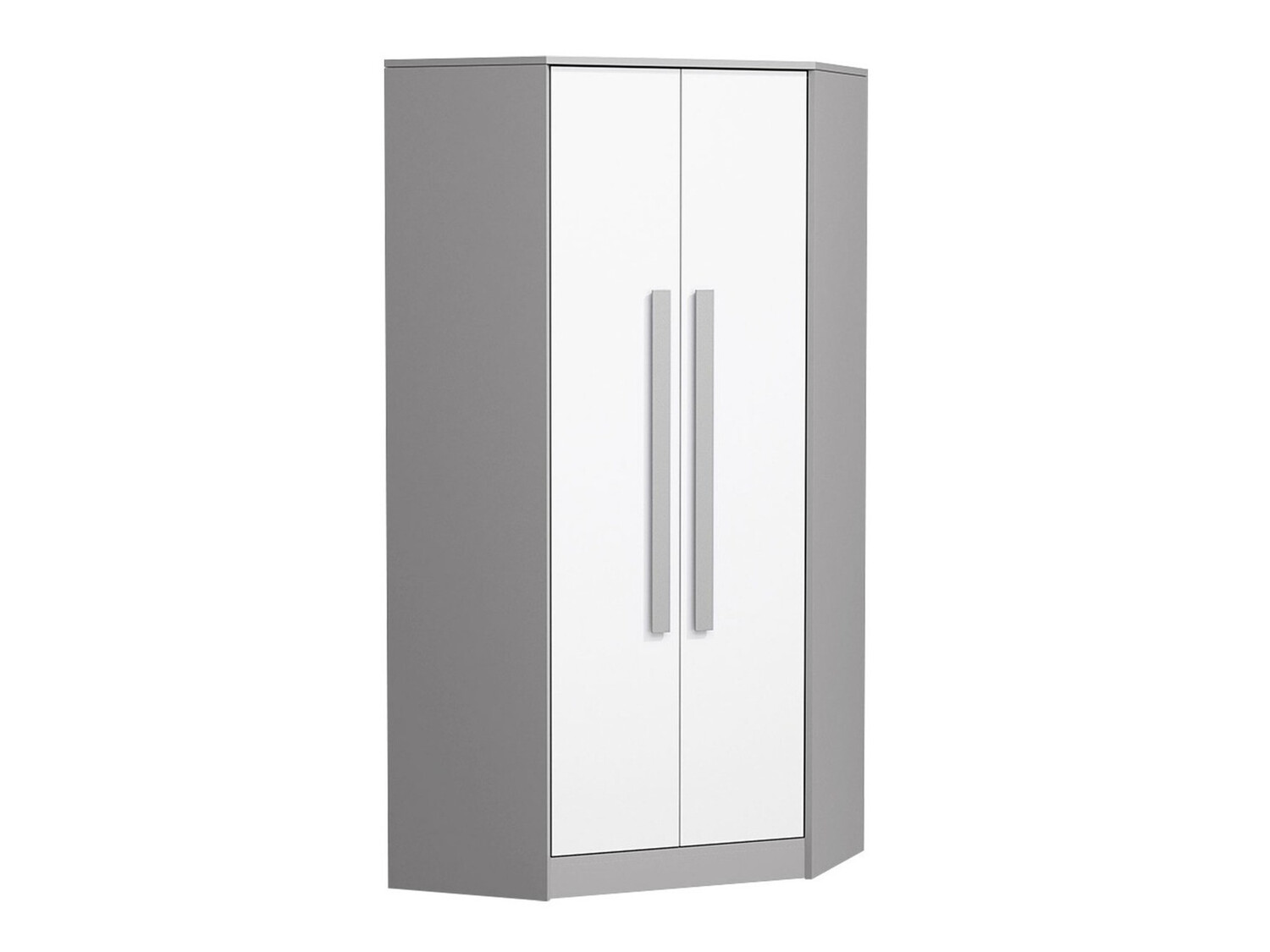 Armoire d'angle Akron H103 (Anthracite + Blanc + Gris)