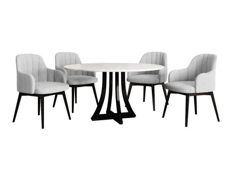 Salle à manger complète Racine 137 (Noir + Baloo 2085)