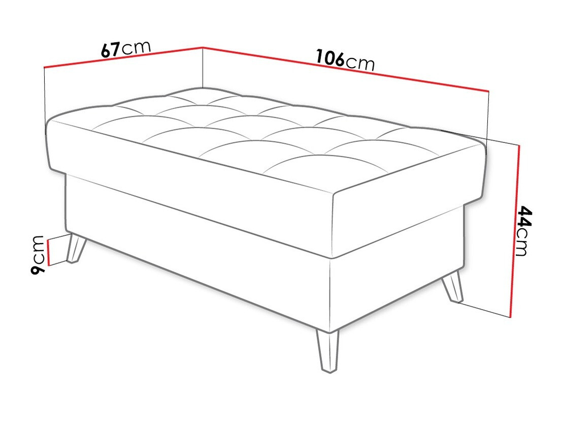 Banc rembourré Comfivo Agnus (Magic Velvet 2227)