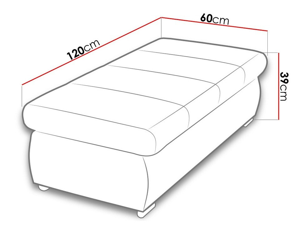 Banc rembourré Comfivo 143 (Soft 029 + Majorka 03)