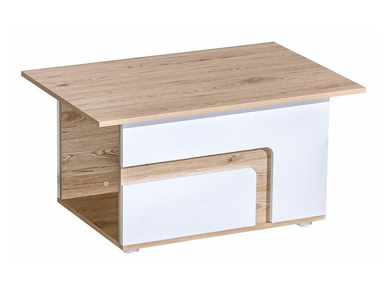 Table basse Levtala 100 (Chêne clair + Blanc)
