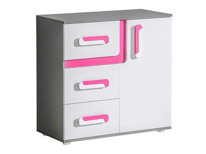 Commode Levtala 108 (Anthracite + Blanc + Rose)